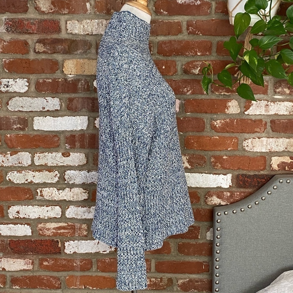 Caslon Shaker Mock Neck Sweater Blue Size XS - Picture 4 of 10